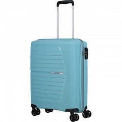 Mažas plastikinis lagaminas Travelite Nubis M Šviesiai mėlynas