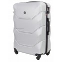 Vidutinis plastikinis lagaminas Gravitt 950a-V Sidabro spalva