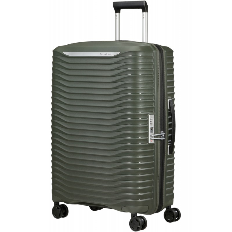 Vidutinis plastikinis lagaminas Samsonite Upscape V Chaki spalva (Climbing Ivy)