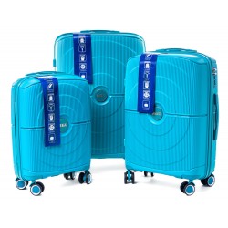 Vidutinis plastikinis lagaminas RGL PP4 V Mėlynas