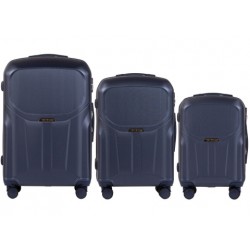 Vidutinis plastikinis lagaminas Wings PDT01 V Tamsiai mėlynas