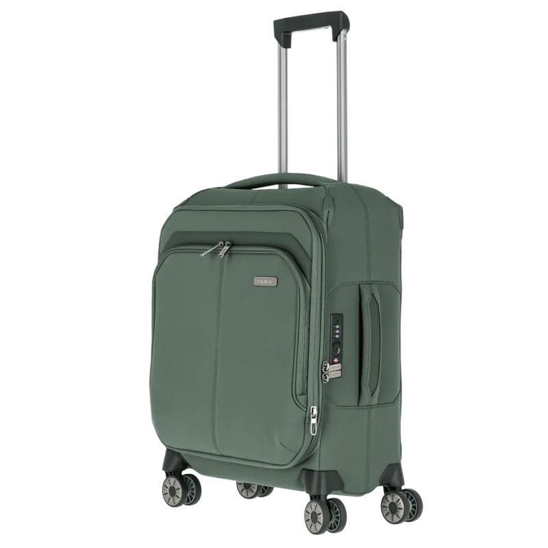 Mažas medžiaginis lagaminas Travelite Priima M Chaki spalva (Oliv)