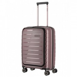 Mažas plastikinis lagaminas Travelite Air Base M Vorta Šviesiai rožinis