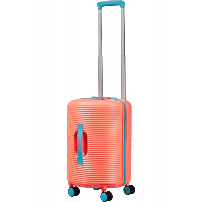 Mažas lagaminas American Tourister Rollio M Oranžinis (Coral-Blue)