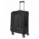 Vidutinis medžiaginis lagaminas Travelite Crosslite 5.0 V Juodas