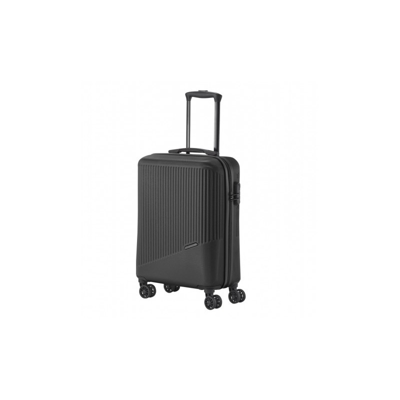 Mažas plastikinis lagaminas Travelite Bali M Juodas