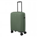 Mažas plastikinis lagaminas Travelite Air Stripe M Žalias