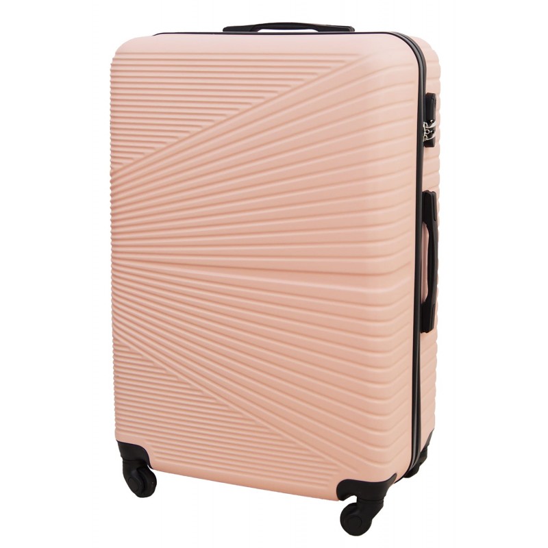 Vidutinis plastikinis lagaminas Gravitt 1203 V Rožinis (Pink)