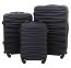 Vidutinis plastikinis lagaminas Gravitt 117 V Juodas