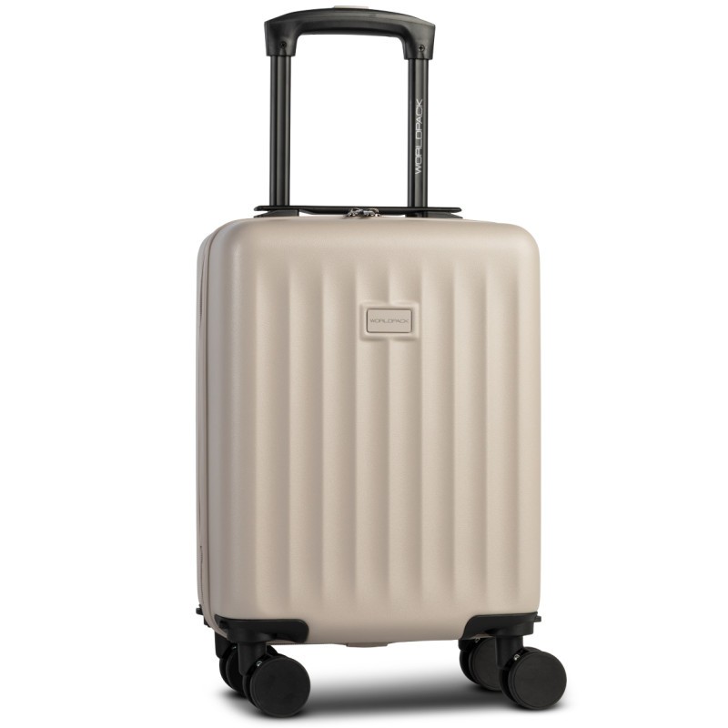 Mažas plastikinis lagaminas WorldPack Ryanair Free 10521 Šviesiai Rudas (Beige)