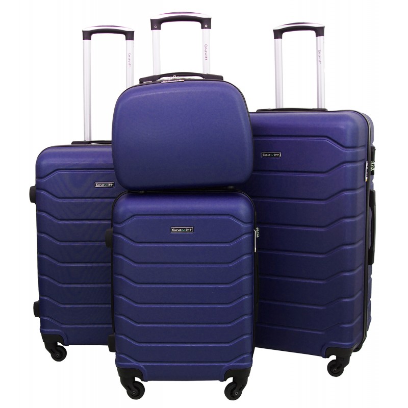 Mažas plastikinis lagaminas Gravitt 1131 M Mėlynas (Dark Blue)