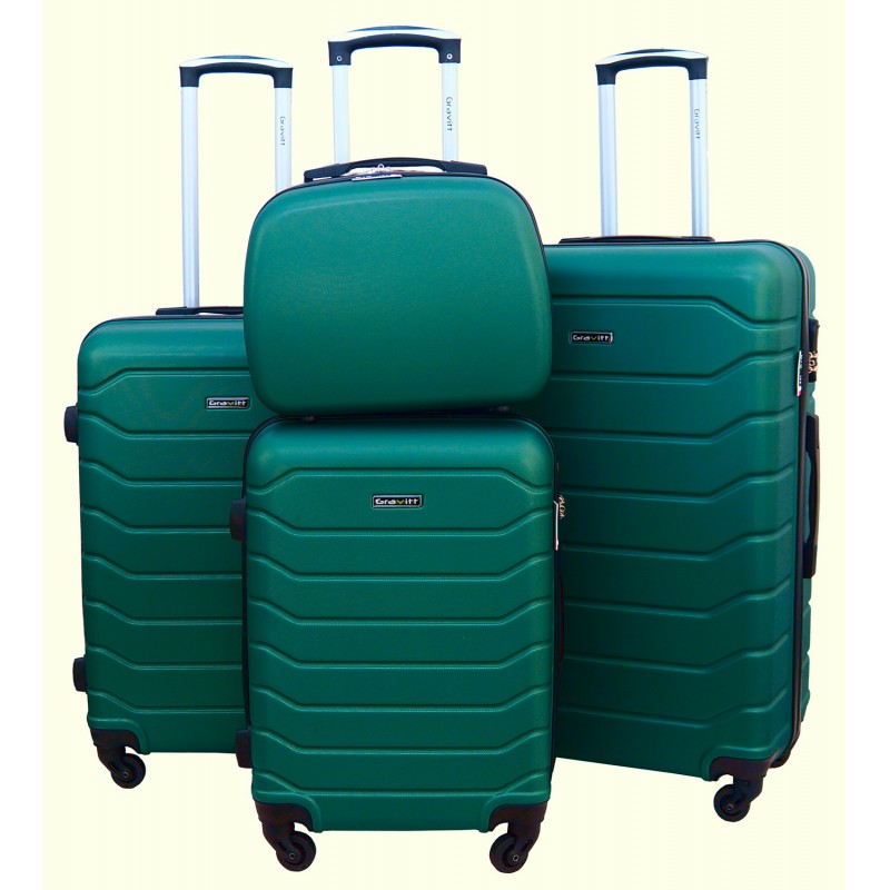 Mažas plastikinis lagaminas Gravitt 1131 M Žalias (Dark Green)