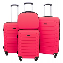 Vidutinis plastikinis lagaminas Gravitt 1131 V Rožinis (Rose)