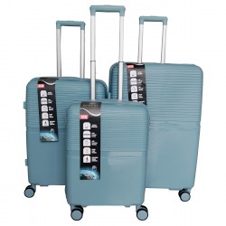 Mažas plastikinis lagaminas Gravitt GR088 M Mėlynas (Grey blue)