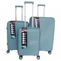Mažas plastikinis lagaminas Gravitt GR088 M Mėlynas (Grey blue)