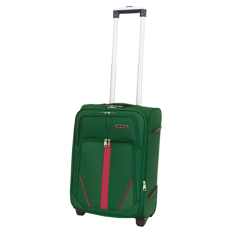 Mažas medžiaginis lagaminas 2 ratų Gravitt 1702-2 M Žalias (Blackish green)