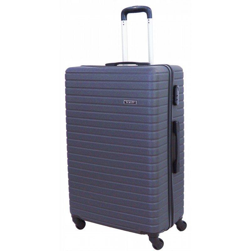 Didelis plastikinis lagaminas Gravitt 8038 D Mėlynas (Navy blue)