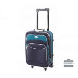 Mažas medžiaginis lagaminas Deli 101-M Tamsiai mėlynas/žalias