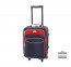 Mažas medžiaginis lagaminas Deli 101-M Tamsiai mėlynas/raudonas