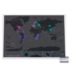 Didelis nutrinamas pasaulio žemėlapis (82x59 cm)